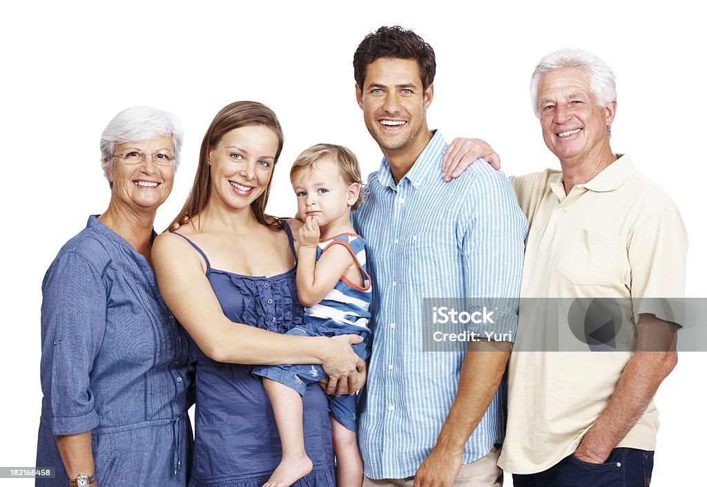 Bonita, feliz Retrato de família - Royalty-free Família Foto de stock