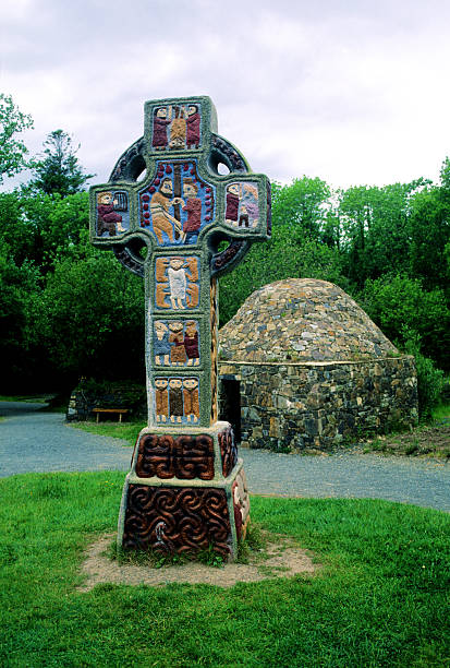 istock celtic cross in an irish monastery 182168503