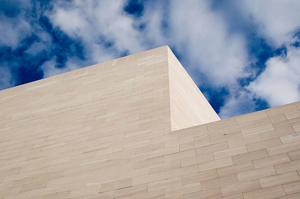 istock Angle, edge, corner of building against blue sky 182169051