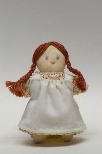 An old stuffed doll.