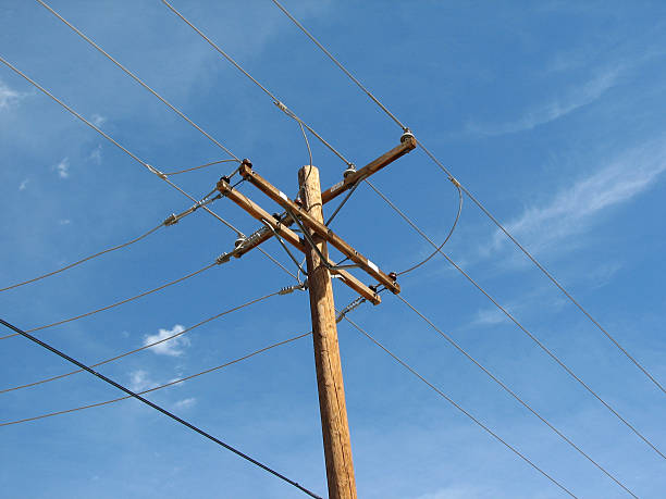 Powerlines stock photo