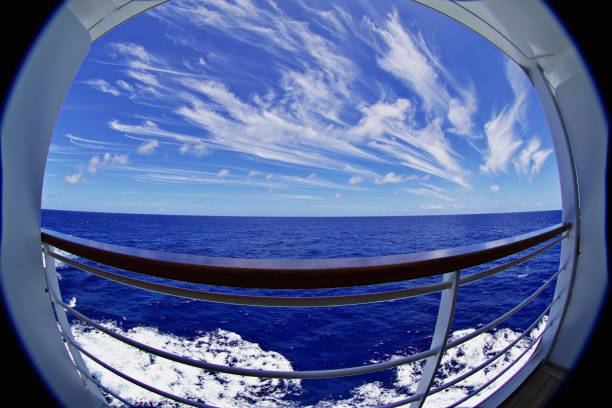istock Fisheye Shot of blue sky 1821694819