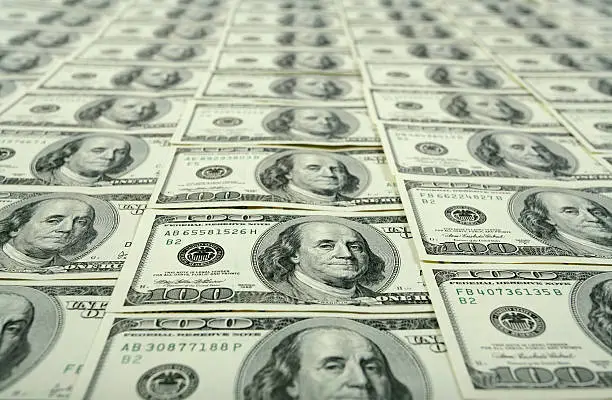 Photo of $100 bills background