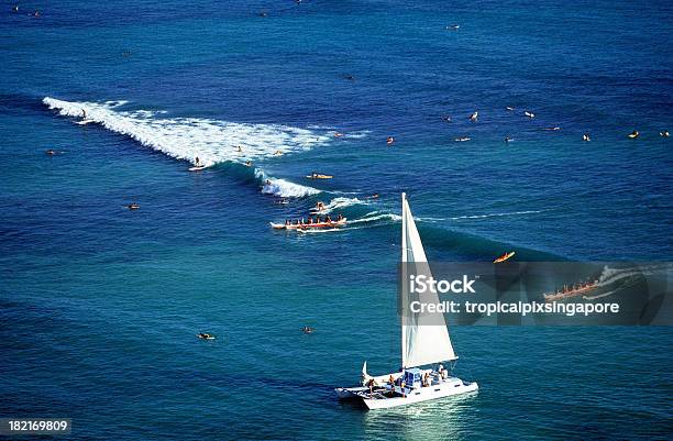 Usa Hawaii Oahu Waikiki Stock Photo - Download Image Now - Surfing, Waikiki, Outrigger