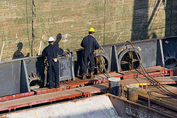 Navio dos trabalhadores - fotografia de stock