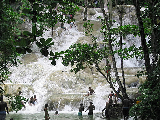 Jamaica Waterfall stock photo