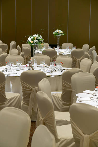 istock Row of Party tables 182170510