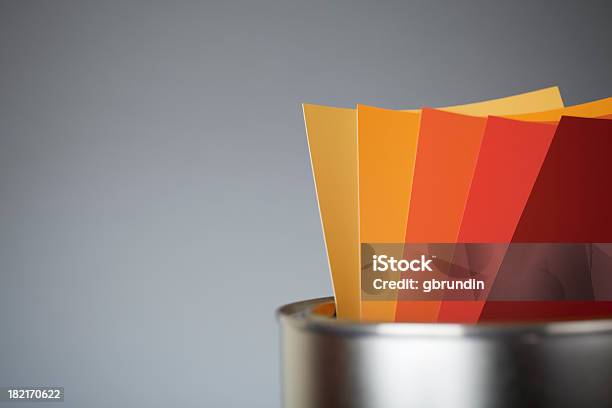 Farbe Skala Gelb Stockfoto und mehr Bilder von Farbprobe - Farbprobe, Orange - Farbe, Farbdose