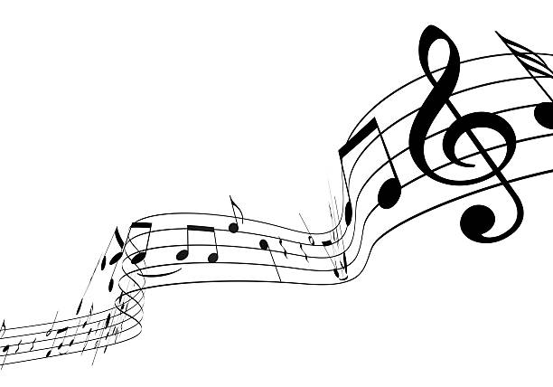 3d music notes - müzik notası illüstrasyonlar stok fotoğraflar ve resimler