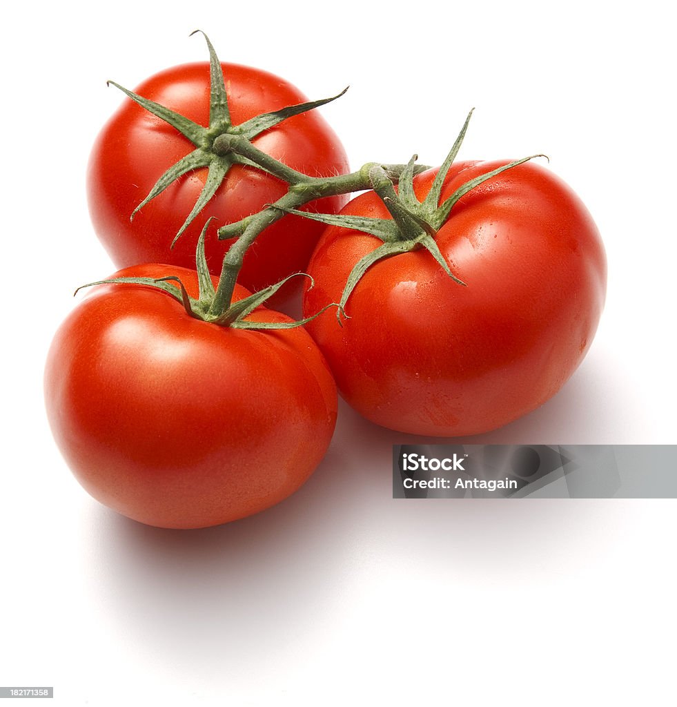 Três tomate - Foto de stock de Tomate royalty-free