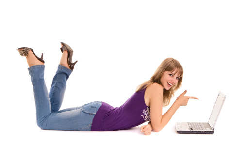 Attractive young woman with laptop