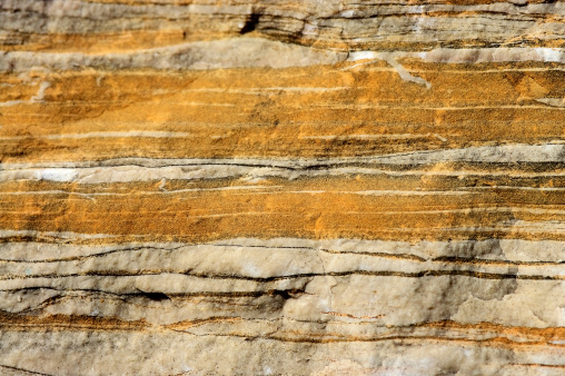 View of the different strata from a rock.