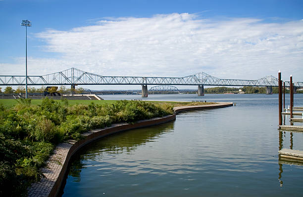 Louisville, KY waterfront A view from the waterfront park in Louisville, KY ohio river photos stock pictures, royalty-free photos & images