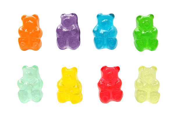 gummy bears - gummibärchen stock-fotos und bilder