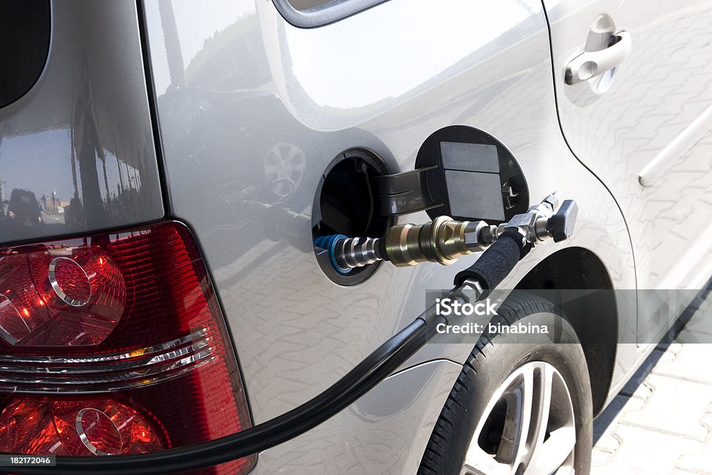 methane car methane car refuel Car Stock Photo