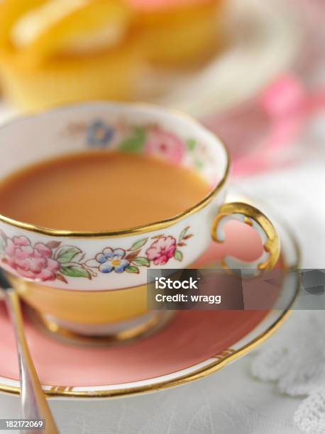 Vintagetasse Und Untertasse Stockfoto und mehr Bilder von Altertümlich - Altertümlich, Backen, Blau