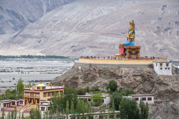 istock Diskit Monastery also known as Deskit Gompa or Diskit Gompa is the oldest and largest Buddhist monastery (gompa) in Diskit, Nubra Valley , Leh, Ladakh, India 1821721598