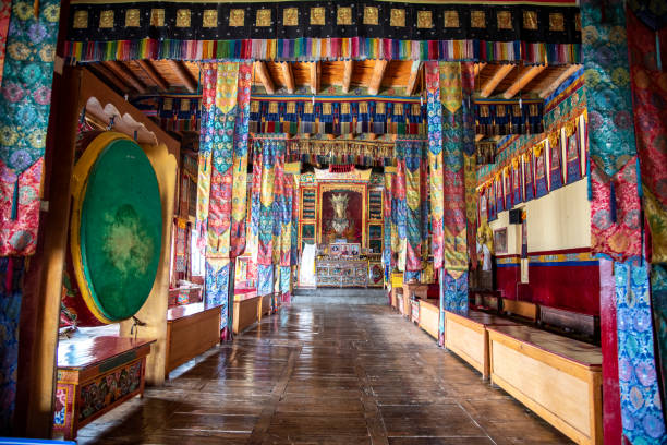 istock Diskit Monastery also known as Deskit Gompa or Diskit Gompa is the oldest and largest Buddhist monastery (gompa) in Diskit, Nubra Valley , Leh, Ladakh, India 1821722086