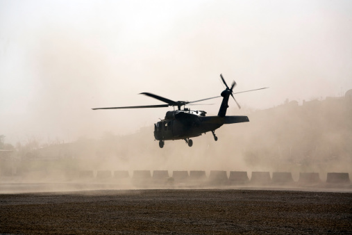 UH-60 Blackhawk Helicopter in Baghdad Iraq