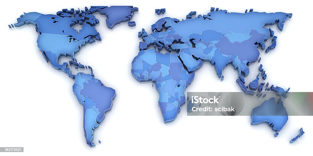 3 d Карта мира - Стоковые фото Карта мира роялти-фри
