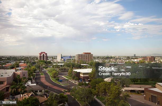 Urban Mesa Arizona Aerial View Of City Skyline Stock Photo - Download Image Now - Mesa - Arizona, Arizona, City