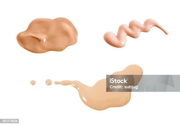 Liquid Makeup Foundations On White Background Stock Photo - Download Image Now - Foundation Make-Up, Make-Up, Moisturizer