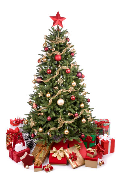 christmas tree - piek kerstversiering stockfoto's en -beelden