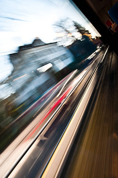 istock looking out of speeding train 182174250