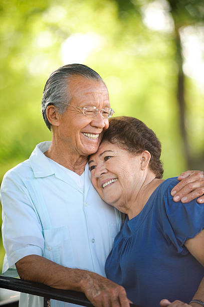 istock Adorable senior couple 182174290