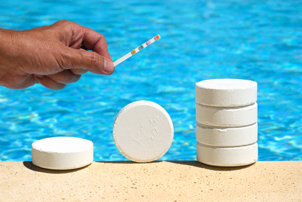 istock Monitoring the pH level of water being treated with chlorine 182174391