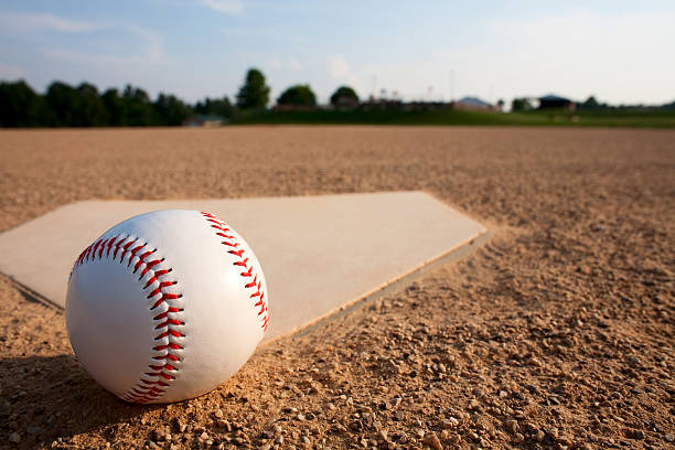 istock A baseball Near a diamond on a baseball field 182174399