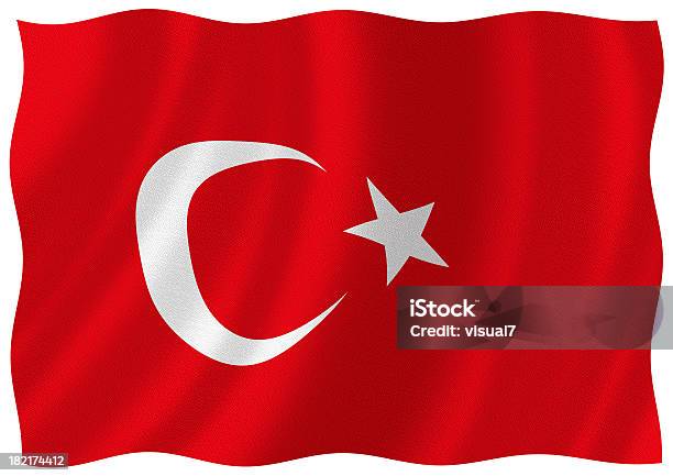Bandera De Turquía Foto de stock y más banco de imágenes de Algodón - Textil - Algodón - Textil, Bandera, Bandera nacional