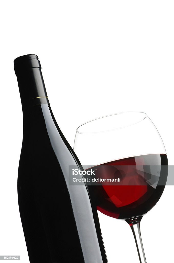 Wine Bottle and Glass Bottle Stock Photo