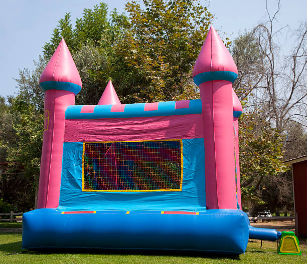 bouncy castle stock photo