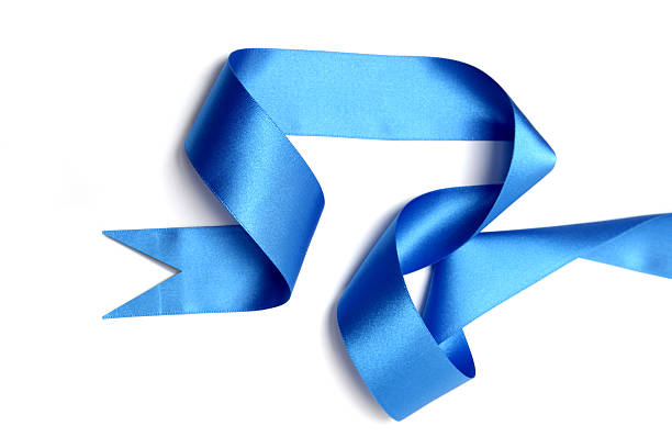 blue ribbon - blue bow ribbon gift zdjęcia i obrazy z banku zdjęć