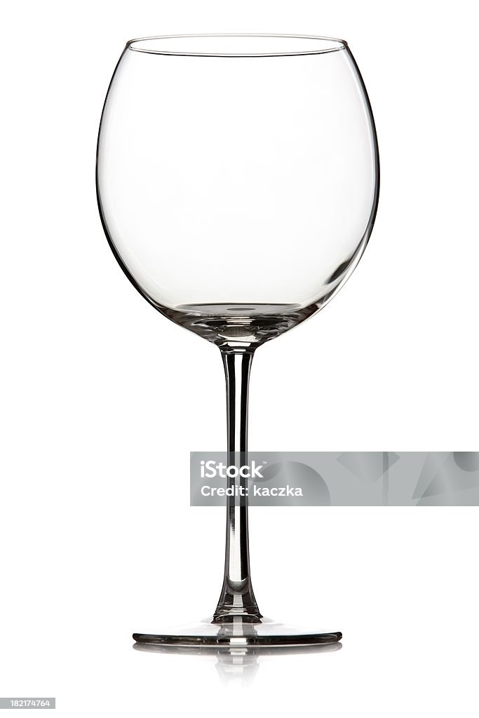 Wino szkła na białym tle - Zbiór zdjęć royalty-free (Kieliszek do wina)