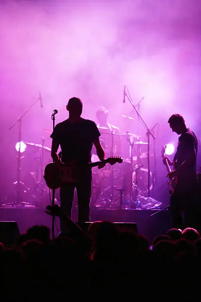 Photo of Band Live in silhouette