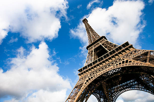 istock Eiffel tower under clouds and blue sky XXXL 182174899