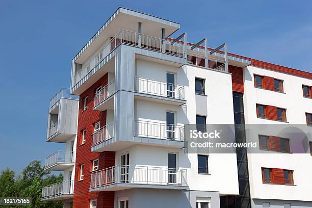 Apartment Building Stock Photo - Download Image Now - Apartment, Architecture, Balcony