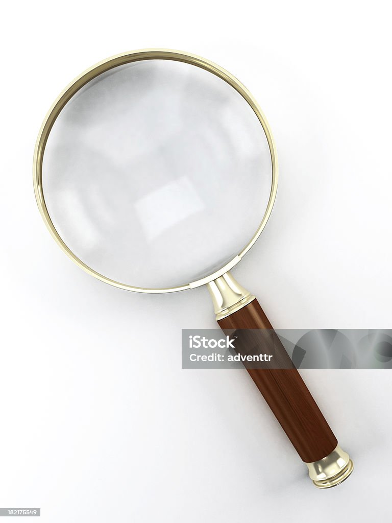 Magnifying glass Magnifying glass with wooden handle isolated on white. This file includes a precise clipping path... High resolution 3D rendering.Similar images: Magnifying Glass Stock Photo