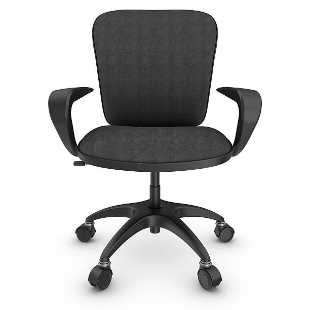 black office chair stock photo