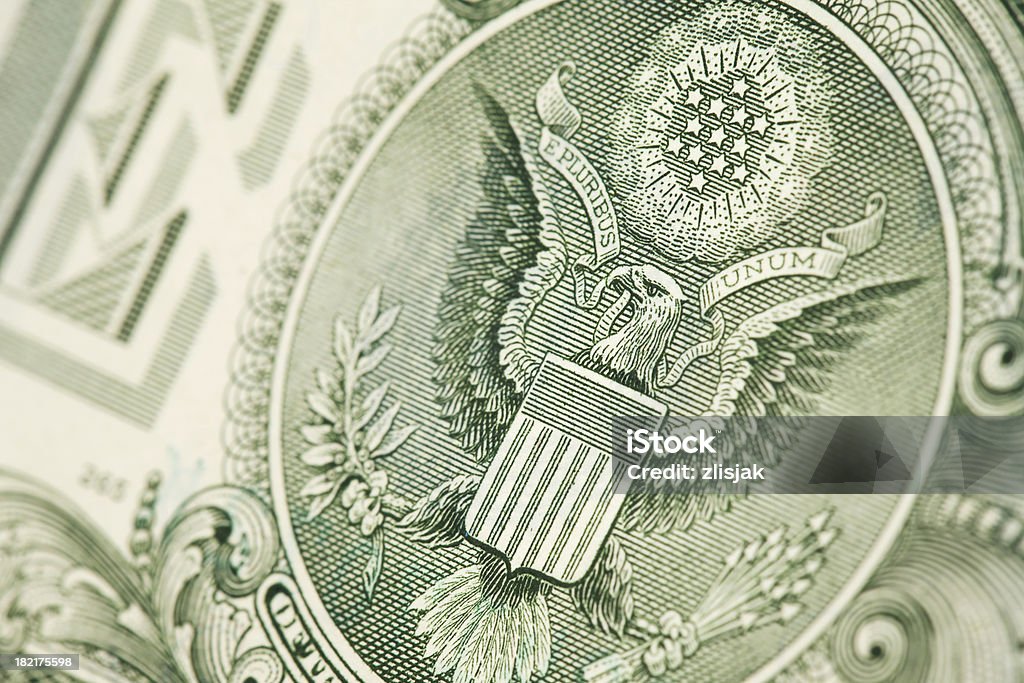 Billet d'1 Dollar canadien & le Great Seal - Photo de Billet de dollars américains libre de droits