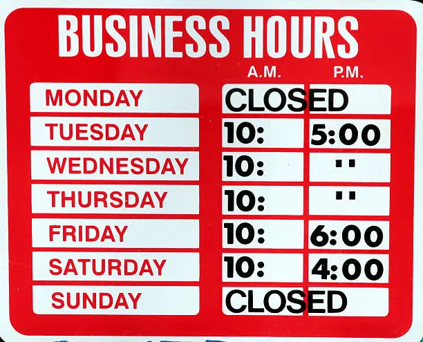 Photo of Business hours