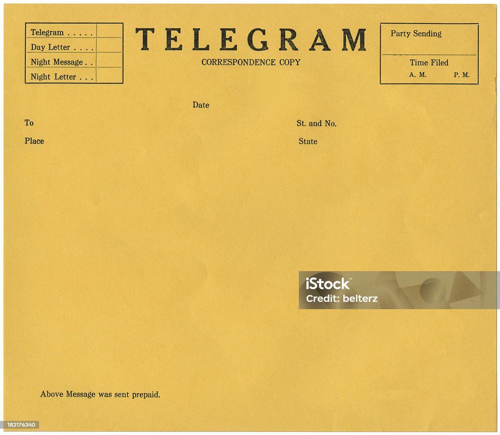 Telegrama - Foto de stock de Telegrama royalty-free
