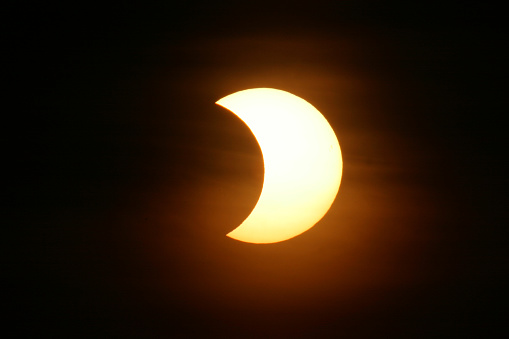 Partial Solar Eclipse as seen on May 31st 2003 in Ingolstadt/Bavaria/Germany