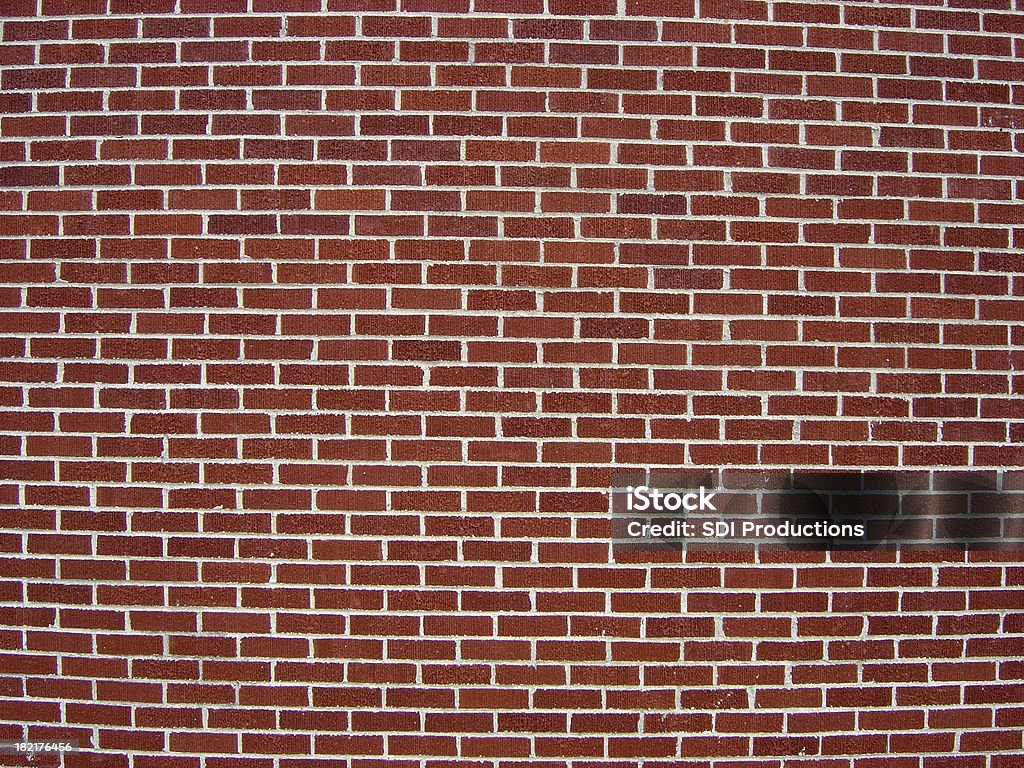 Primer plano de la pared de ladrillo rojo fondo - Foto de stock de Abstracto libre de derechos