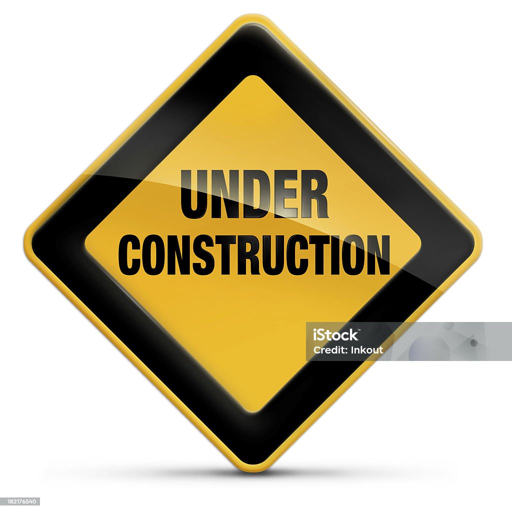 In costruzione segno - Foto stock royalty-free di Cantiere di costruzione