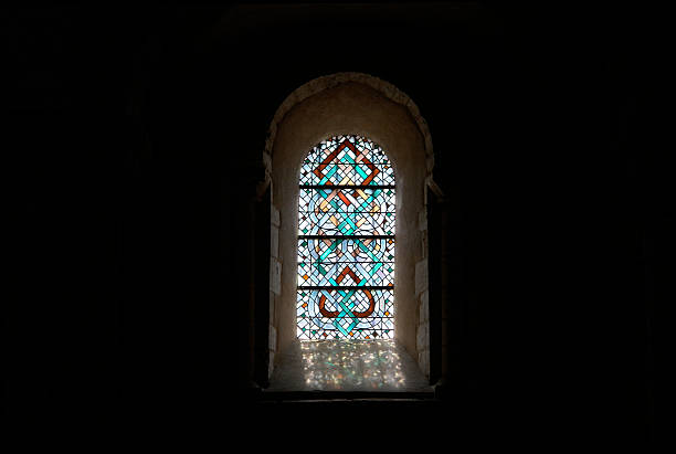 istock Stained glass - Church window 182176748