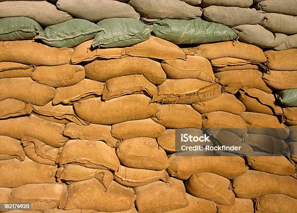 Sandbag Wall Stock Photo - Download Image Now - Armed Forces, Army, Backgrounds