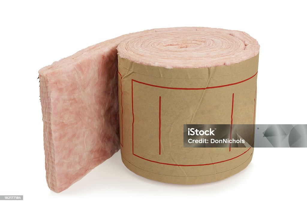 Pink Isolierung Roll Isoliert - Lizenzfrei Isoliermaterial Stock-Foto